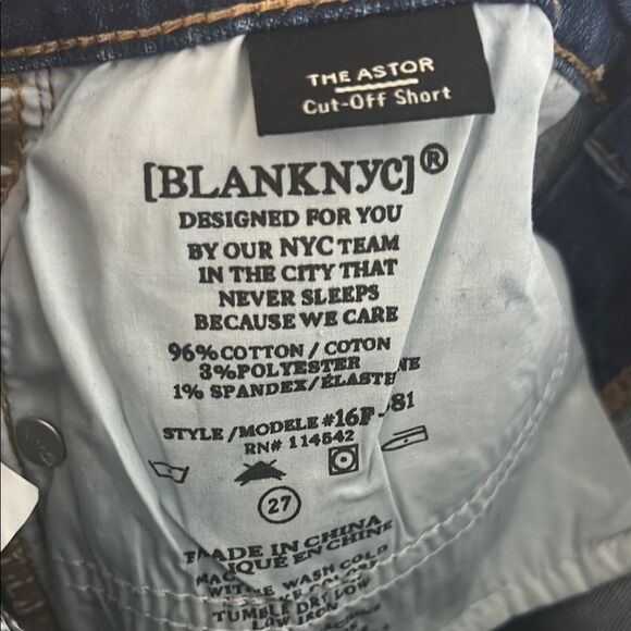 Blank NYC Astor Cut-Off Distressed Jean Shorts - NWT - SZ 27 - Picture 6 of 6